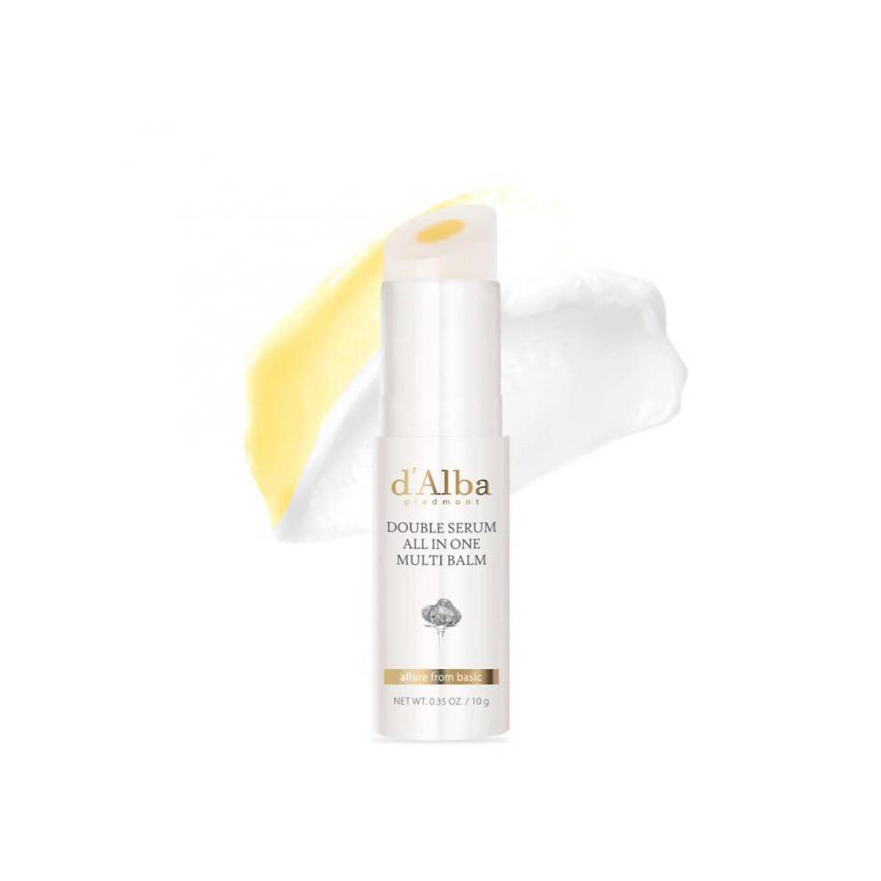 d'Alba Italian White Truffle Double Serum All-in-one Multi Balm, Vegan Skincare, 3-in-1 Treatment for Moisture & Fine Lines Fading in Dry and