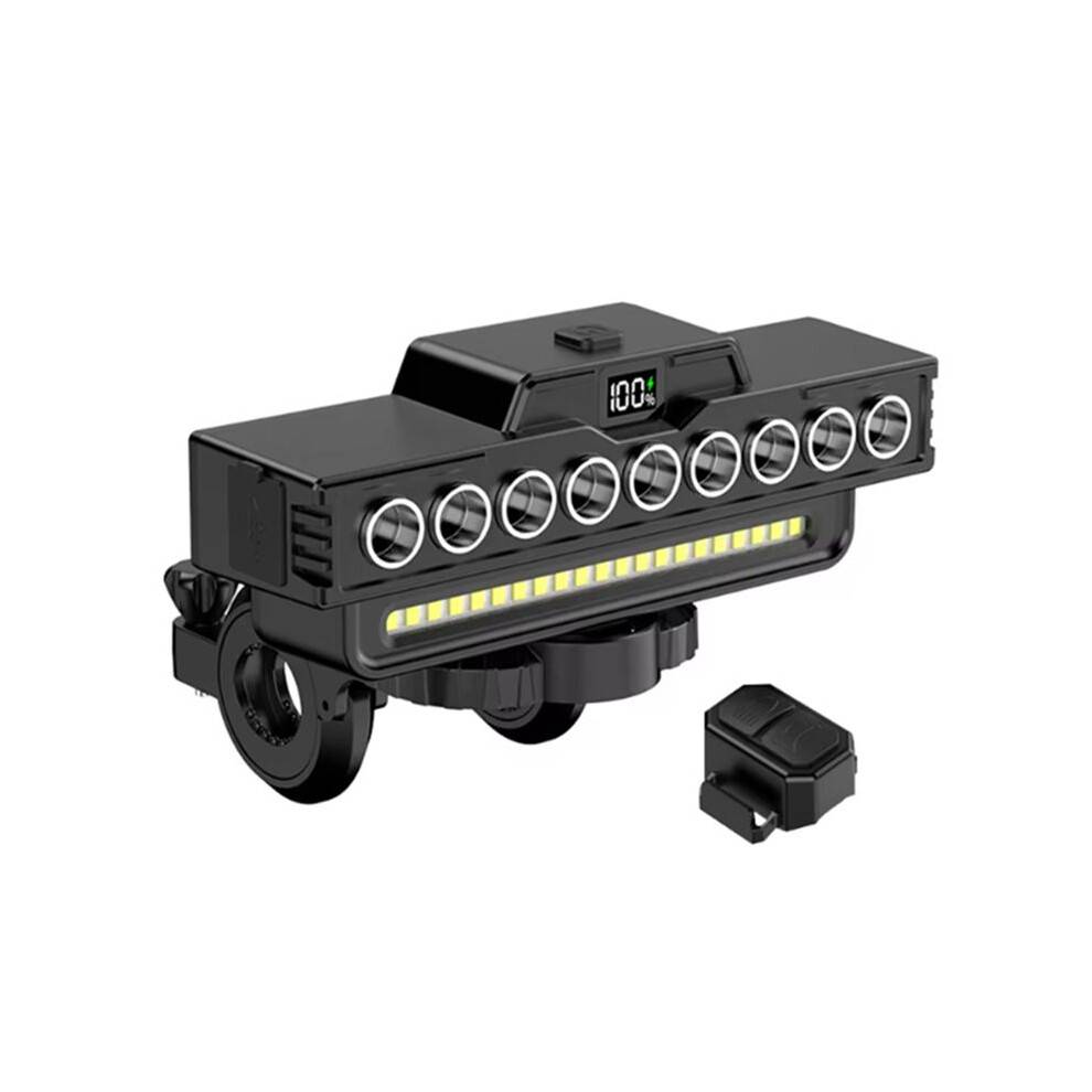 9 LED Bicycle Light Rechargeable Mountain Bike Highlight Horn Light for Night Riding Safety Cycling Accessories