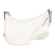 Mugler, Tasker , Dame, Hvid, ONE SIZE, Uld, Spiral Curve Crossbody Taske