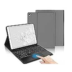 IVEOPPE Tangentbord fodral med pekplatta för iPad 9,7 tum, Iipad 6th Generation 2018/iPad 5th 9.7 2017/iPad Air 2/1, AZERTY Bluetooth-tangentbordsfodral för avtagbart med pekplatta och pennhållare,