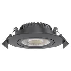 Indbygningsspot Dim2Warm+CCT RA96, 7W, Ø8,3 cm, IP65, 230V, sort - LEDlife