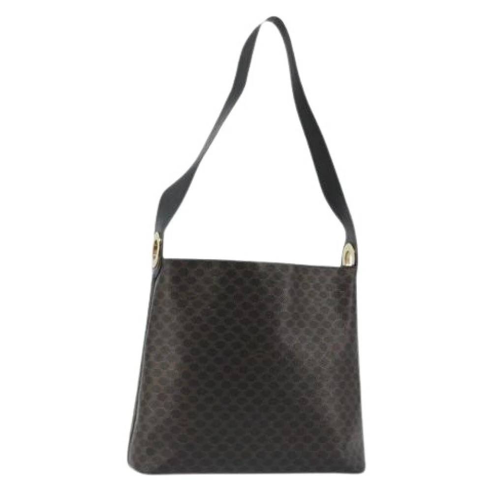 Celine Vintage - Pre-owned Macadam Canvas Axelremsväska Vintage - Dam - ONE Size - Läder