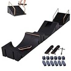 Finger Skateboard Set Miini Skateboard Ramp Lekutrustning Greppbräda Roliga Utomhusaktiviteter Skateboard Presentset Kreativt Fingerspel Barn Skateboard