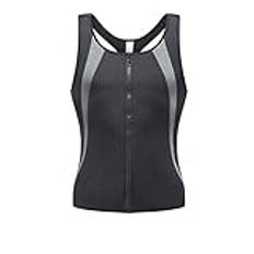 Bastulinne för män Magbantning Body Shaper med dragkedja - Tight träningsväst Neopren Midjeträning
