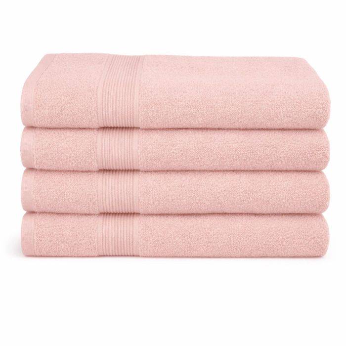 Bambus håndklæde - Badehåndklæde 70x140 cm - Bambus/bomuldsfrotté - Rosa.
