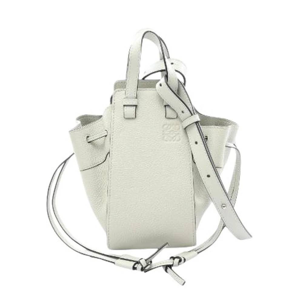 Loewe Pre-owned Pre-owned Hammock Drawstring Leather 2way Bag - Vintage - Dame - Grøn - ONE SIZE - Uld
