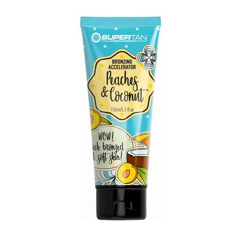 Peaches Coconut bronzing accelerator lotion – SuperTan