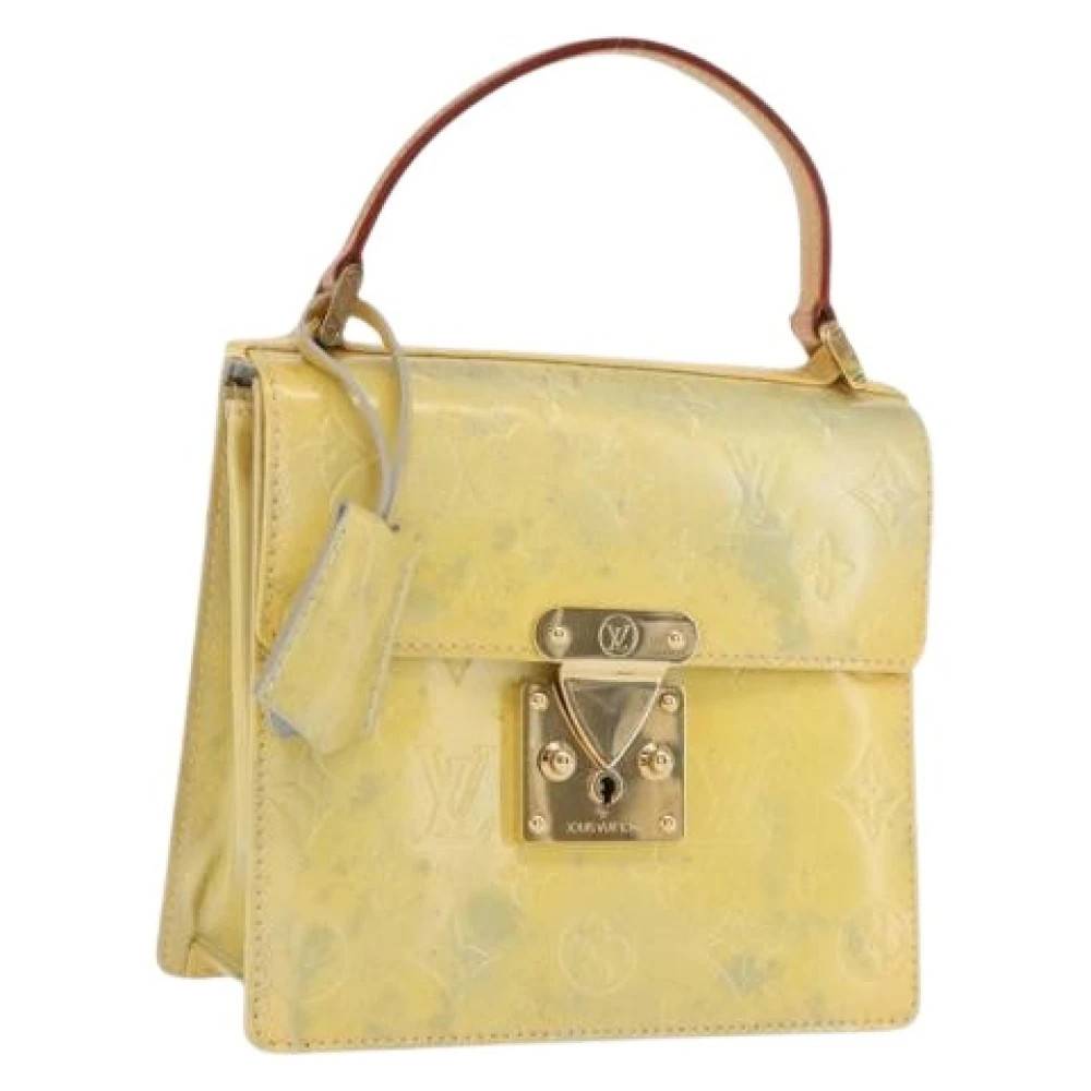Louis Vuitton Vintage Pre-owned Vintage Laklæder Håndtaske - Vintage - Dame - Beige - ONE SIZE - Læder