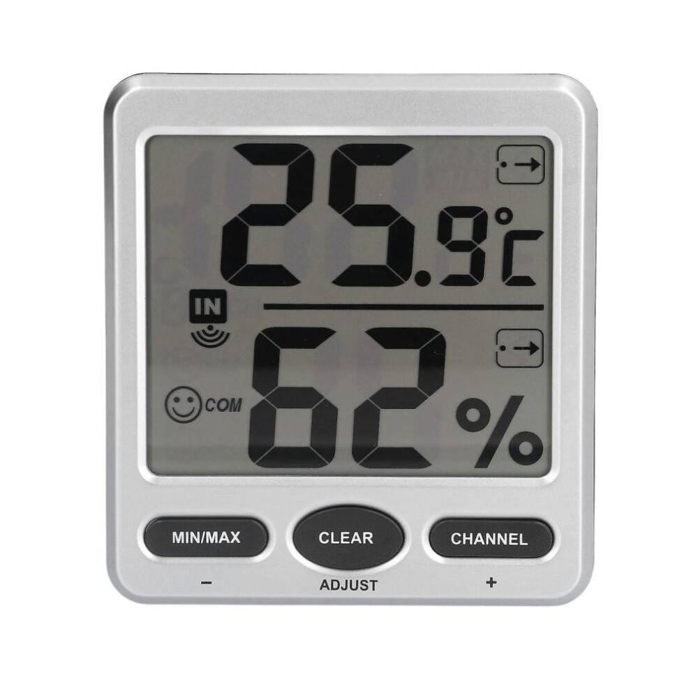 Trådløst termometer, hygrometer, digital temperatur- og fugtighedsmåler til indendørs og udendørs babyværelse (TSWS07C1)