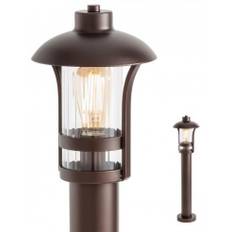 NORGE Bedlampe i metal og glas H82,5 cm 1 x E27 - Brun