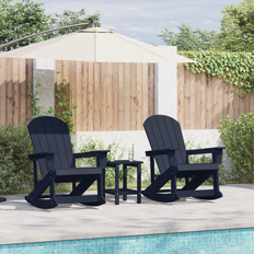 vidaXL Adirondack Gyngestole 2 pcs Marineblå 73,5 x 92 x 90 cm HDPE