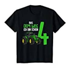 Kinder 4. Geburtstag Traktor Trecker 4 Jahre Junge Kinder T-Shirt