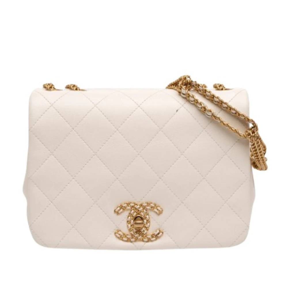 Chanel Vintage - Pre-owned Quilted Lambskin Flap Axelremsväska Vintage - Dam - ONE Size - Läder