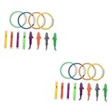 VICASKY 2 Uppsättningar dykleksaker barn leksaker toys pool leksaker simring poolleksaker utomhusleksaker lekset utomhus simleksak utomhus dykleksak pussel simbassäng dykring pvc