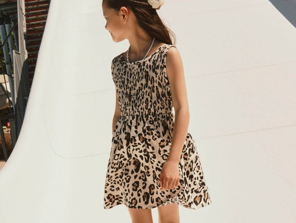 Name It Kjole Peyote Med Leopardprint - Str. 7y 122cm