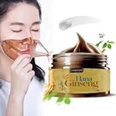 Ginseng Peel Off Face Mask, örtförfining Peel-Off ansiktsmask, koreansk ginseng-mask, oljekontroll pormaskborttagare mask för alla hudtyper (1 st)