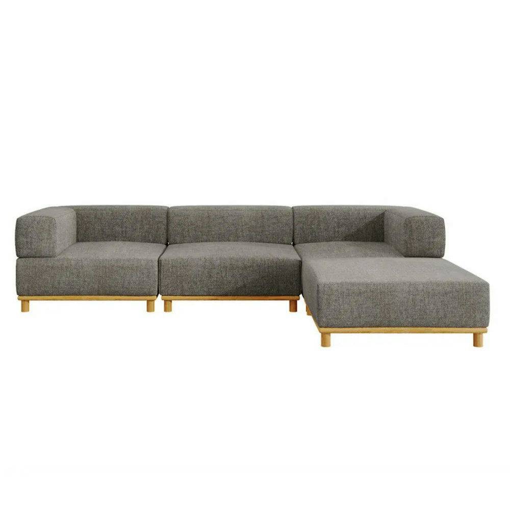 TRIMM Copenhagen AYA 3-Seater Wool Sofa With Chaise Longue Cameo