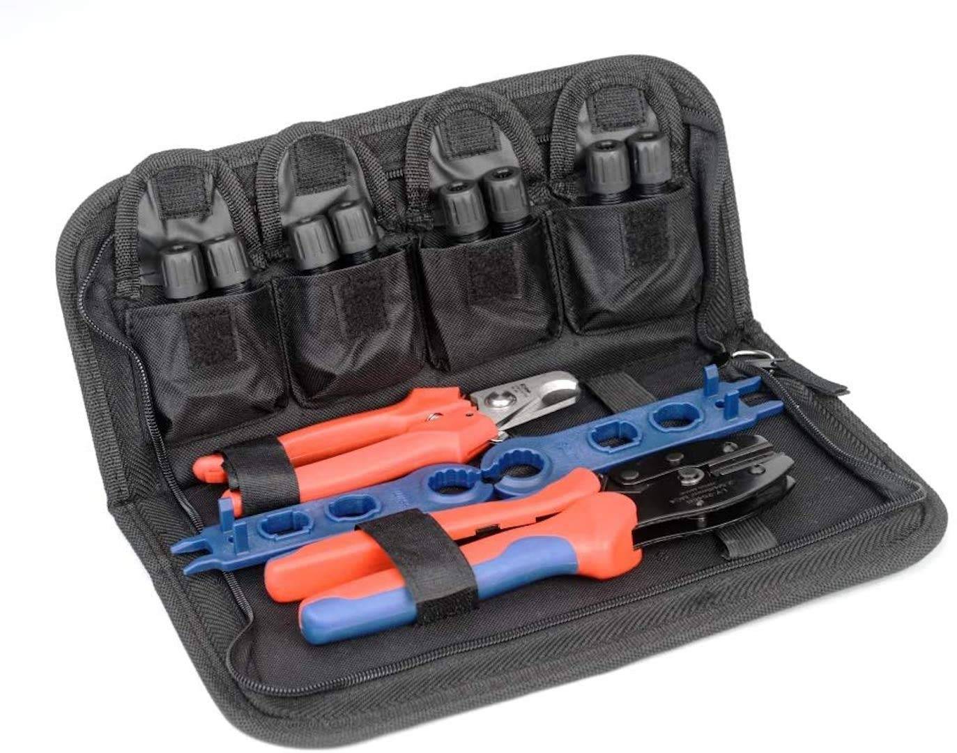 IWISS Solar PV Kit for and Assembling MC4 Solar Panels with (LY-2546B) Cutting, Crimping, (Compatible 2.5/4/6mm²)