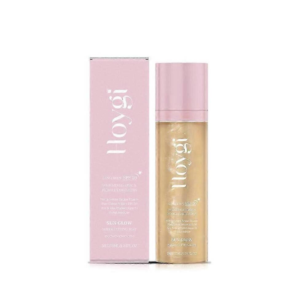 Sunglaze Sheer Setting Mist Sunscreen SPF 50,Shimmering Body Oil Mist