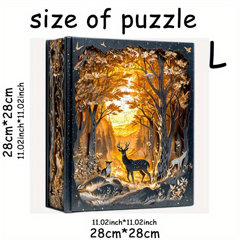 Wooden Puzzle Scenery , Exquisite Gift Unique Irregular Shape Puzzle Game, Unique Christmas Gift, Halloween Gift, Birthday Gift, Decorative Puzzle Craft