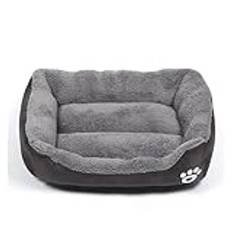 All-Season Square Dog Sleeping Bed Mat Mjuk Bomull Full Fyllning Elastisk Pet Cat Sofa Mat(Coffee,XXL-95x72cm)