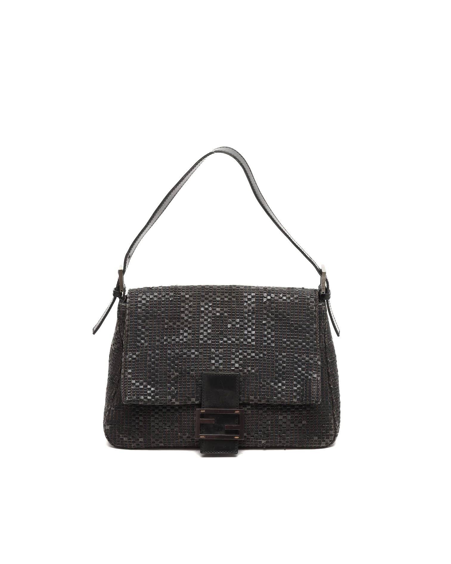 Fendi 2010s Woven Mamma Forever Bag - Black - One Size