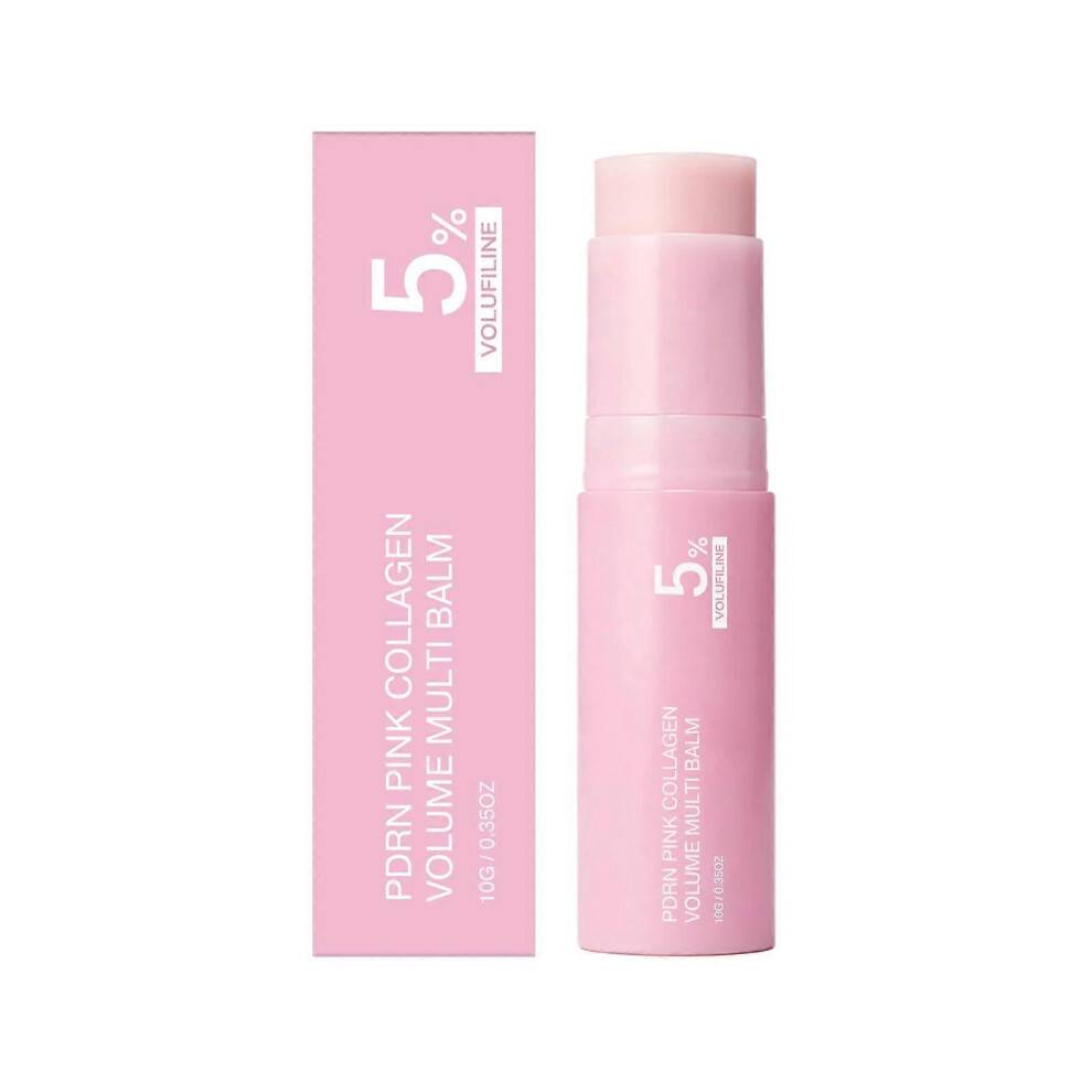 (1PCS) 5% Volufiline PDRN Pink Collagen Volume Multi Balm Stick, Wrinkle Care Face & Body Balm for Under-Eyes, Neck, Lips, Plumping & Radiance, 10G