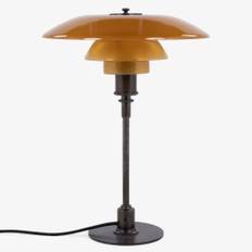 PH 4/3 - Bordlampe med ravfarvet skærme