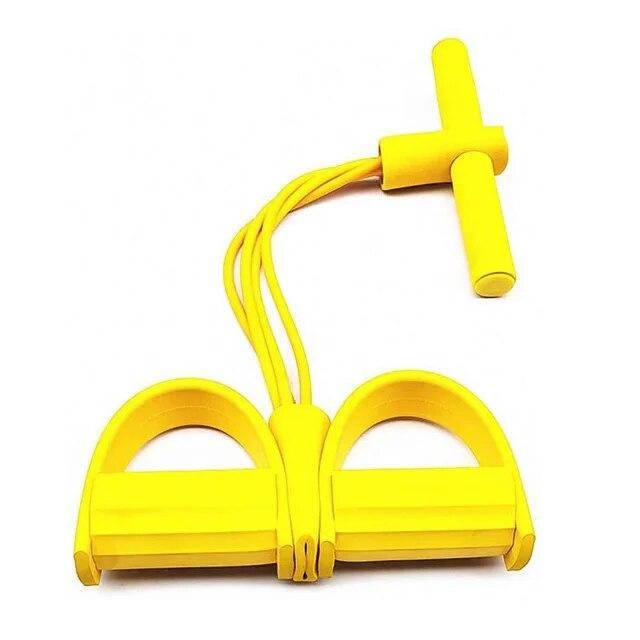 Fitness Gym 4-rörigt motståndsband Latex Pedaltränare Sit-up Dragrep Expander Elastisk Yoga-utrustning Pilates Hemmaträning