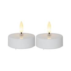 Stora värmeljus Flamme, realistiska LED-ljus med timer 2-pack