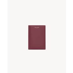 SAINT LAURENT PARIS PASSPORT CASE IN shiny leather