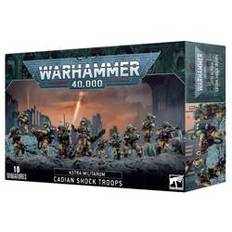 Astra militarum: Cadian shock troops Warhammer 40.000-modelsæt med 10 figurer.