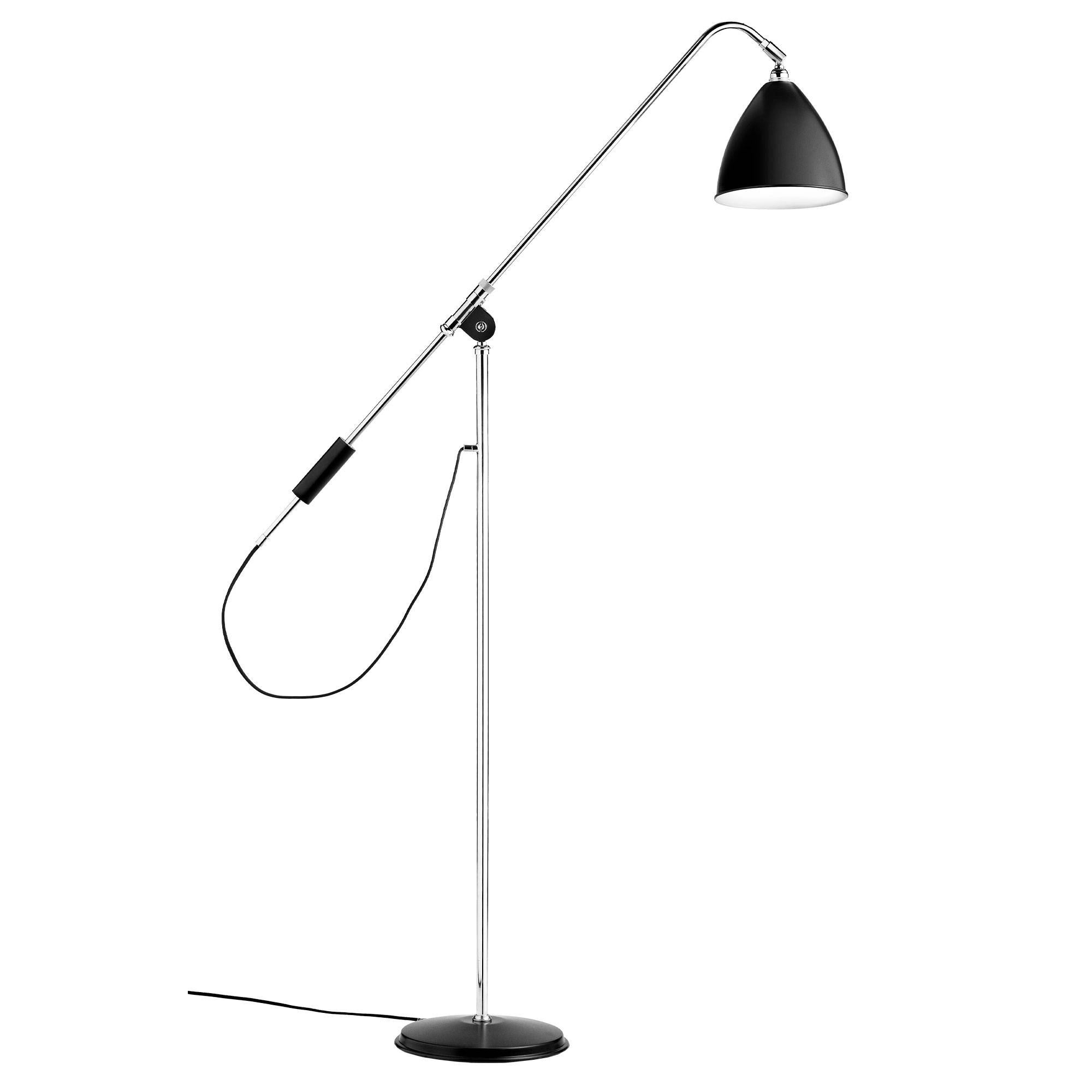 Gubi Bestlite BL4 Gulvlampe Ø21 cm Black Semi Matt/Chrome.