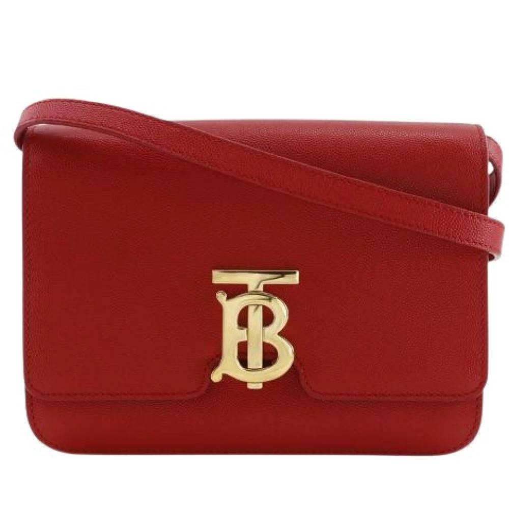 Burberry Vintage - Pre-owned Small Grainy TB Calf 2way Shoulder Bag Vintage - Dam - ONE Size - Läder