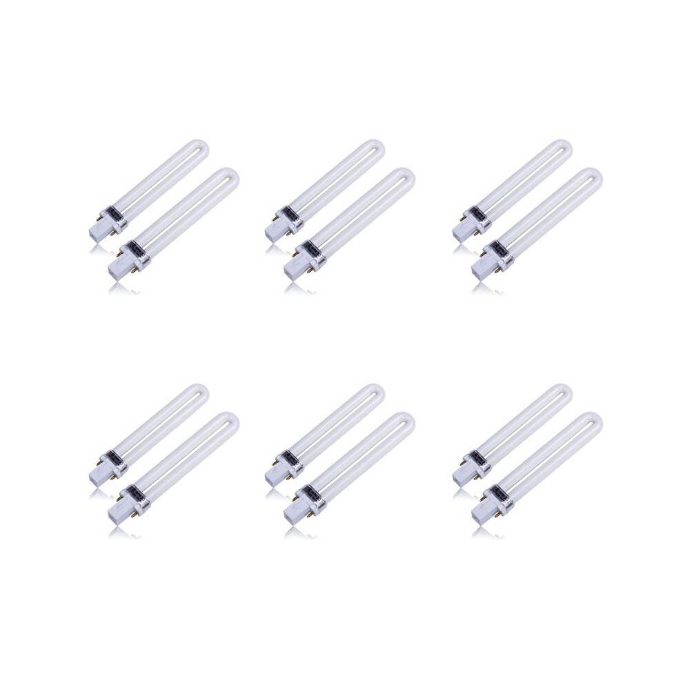 New Professional Electronic 12pcs 365nm 9W Nail Dryer UV Lamp Light Bulb Tube Replacement Art Nail Polish Manicure