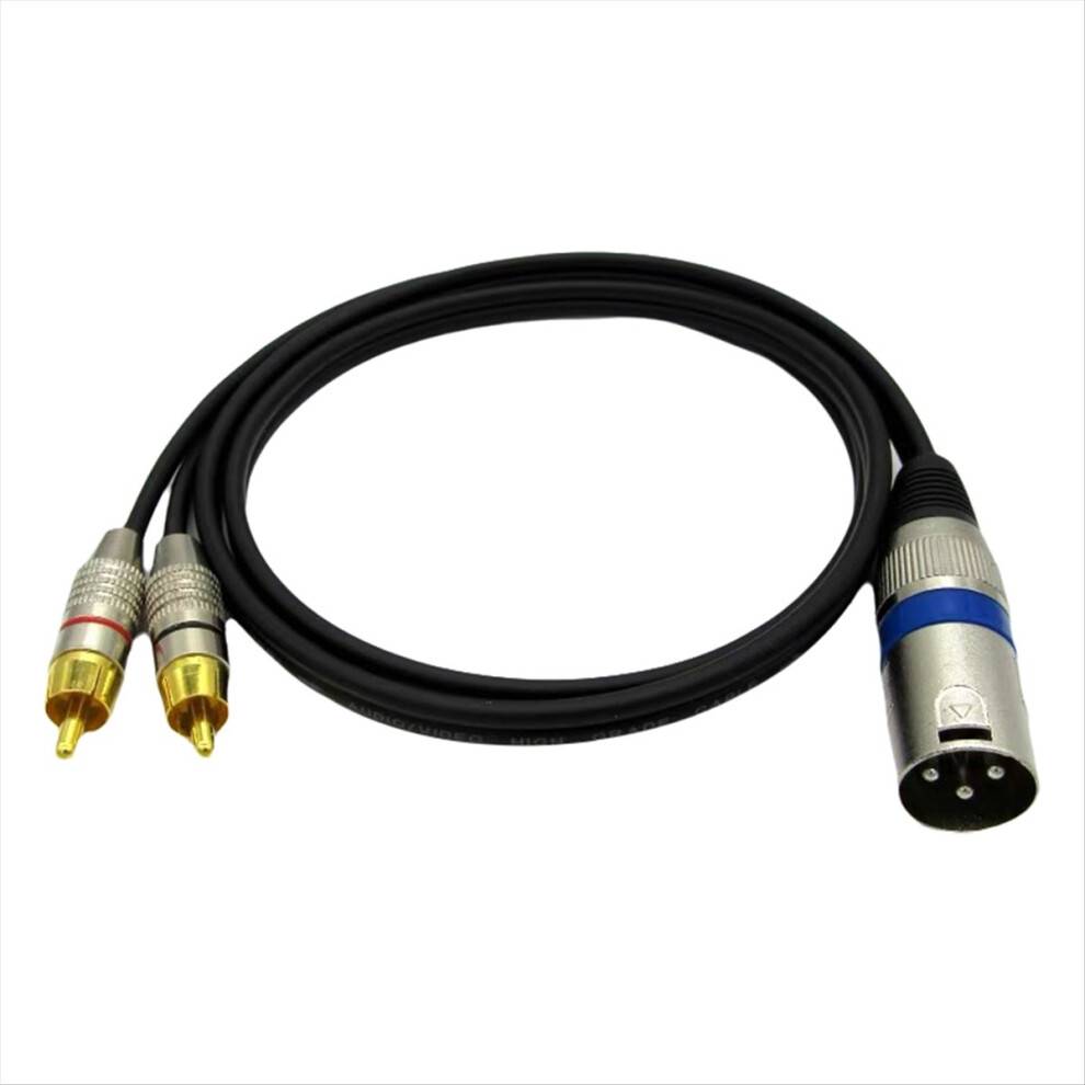 XLR Han til Dobbelt Han Lydkabel Phono Kabel HiFi Stereo Subwoofer Højttaler til Mixer Studio Monitor 2m