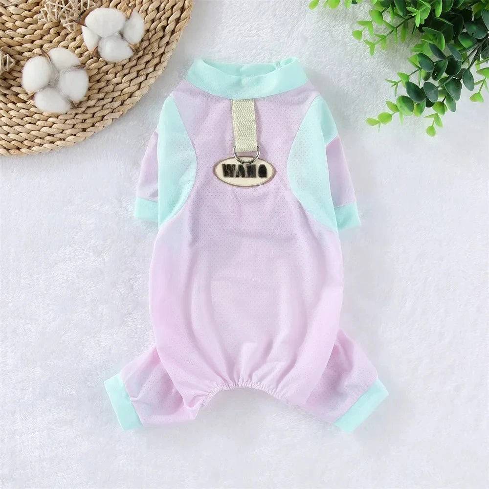 Ice Silk Cooling Jumpsuit for Small Dogs - Purple / XS (XS)