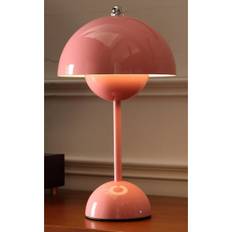 Moderne Blomsterpot Ledningsfri Bordlampe, Ledningsfri Mid Century Lampe, Sød Batteri Svampe Bordlampe, Lille Lampe til Natbord, Dæmpbar Touch Soveværelse La