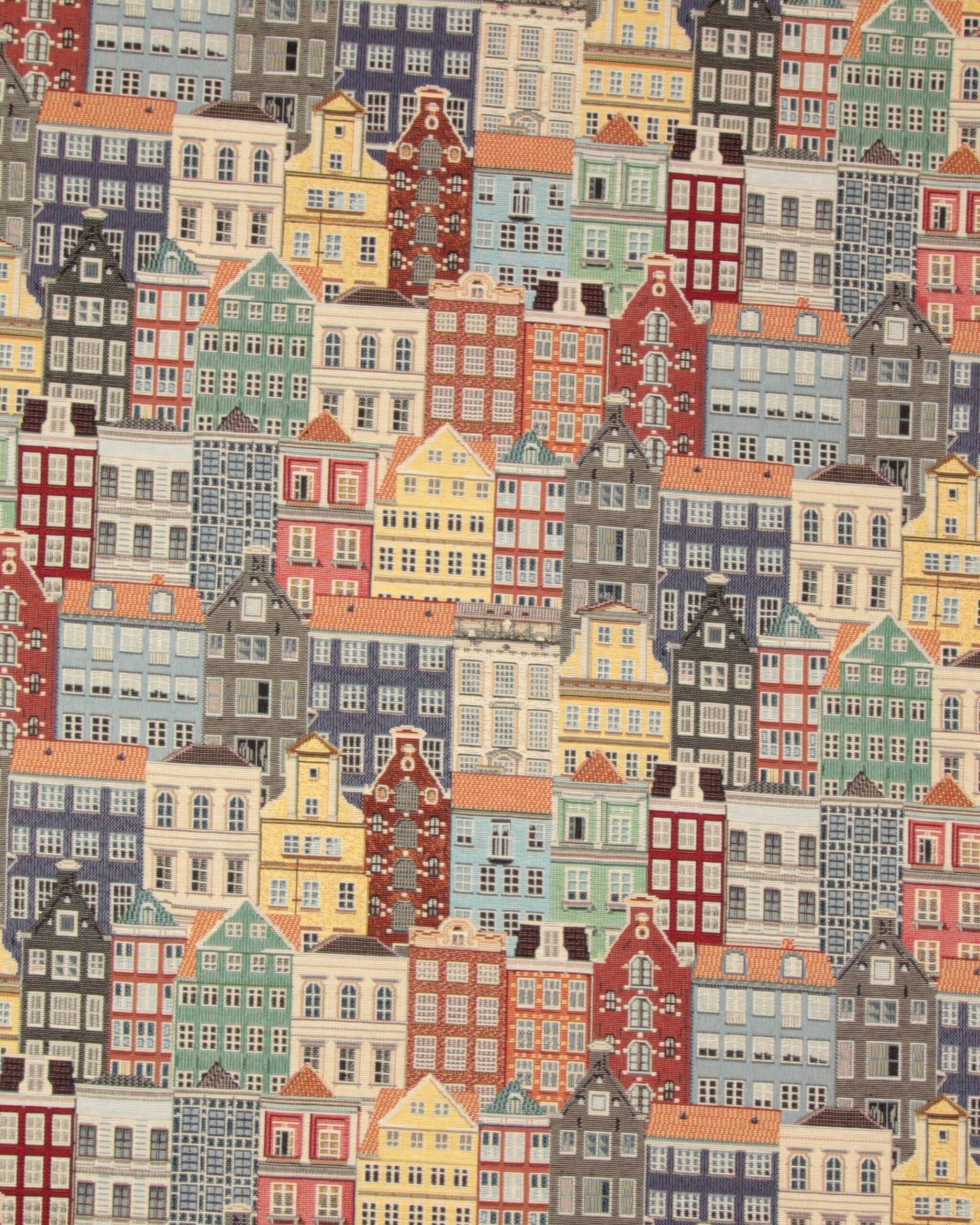 Byhuse - Gobelin - 10% Acetat, 32% Polyester, 58% Bomuld