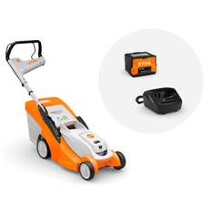 STIHL RMA 239.1 C Batteri-plæneklipper med opsamler og ECO-mode - klippebredde: 37 cm - Inkl. batteri og oplader