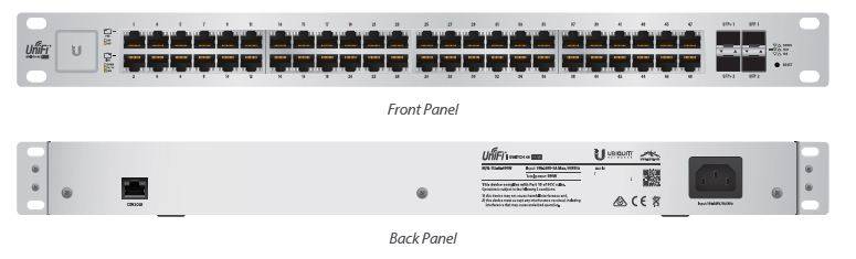 Unifi Switch 48GE ports 500W passive POE