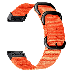 Garmin Fenix 5s / 6s / 7s / Instinct 2s Nylon Nato-rem i orange