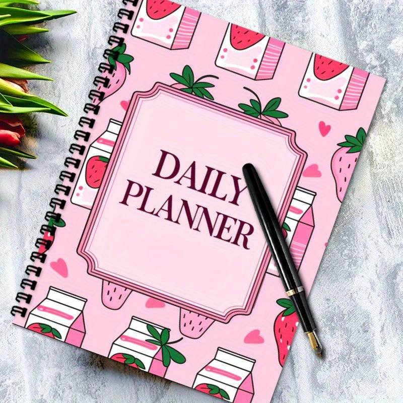 1 Pca5 Spiral Daily Planner With Schedule, Elegant To-do List, Suitable For Adults, Office Organization And Task Management