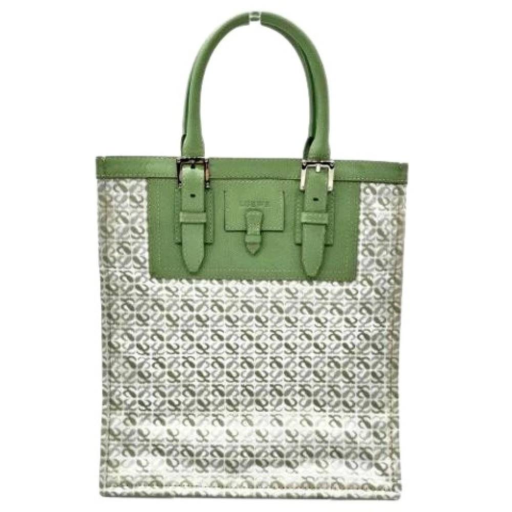 Loewe Pre-owned Pre-owned canvas håndtasker - Vintage - Dame - Grøn - ONE SIZE - Uld