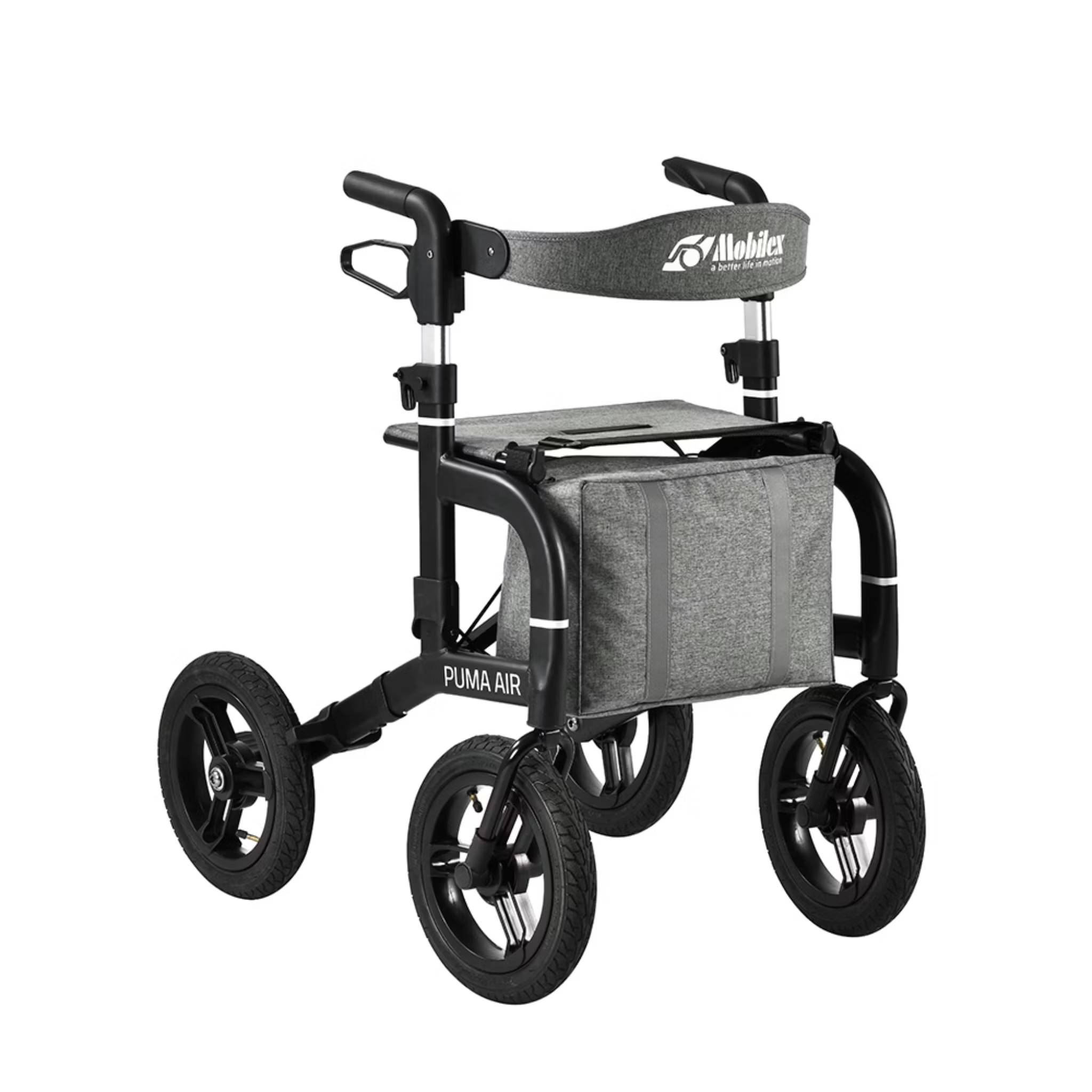 Puma Air Rollator - Högkvalitativ för Alla Underlag: Röd / -