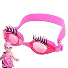 Non Slip Leakproof Goggles, Eyelash-Enhanced Girl Goggles, Adjustable Anti-Fog Goggles, Swim Goggles with Case, Leakproof Swimming Goggles, Stylish Swim Goggles for Girls,