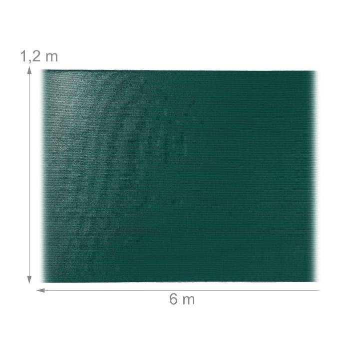 Insynsskyddsnät grön 1.2 m / 6-50 m 150 g/m² - 1.2x6 m