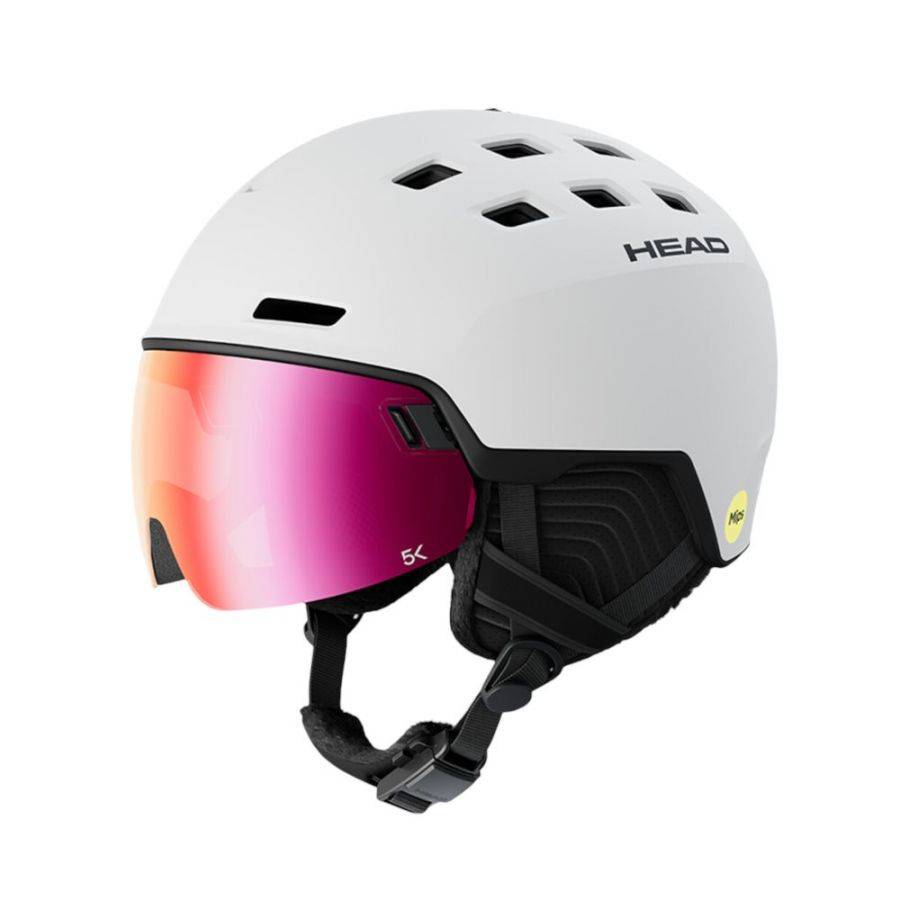 Head Radar 5K MIPS, Skidhjälm med Visir, Vit
