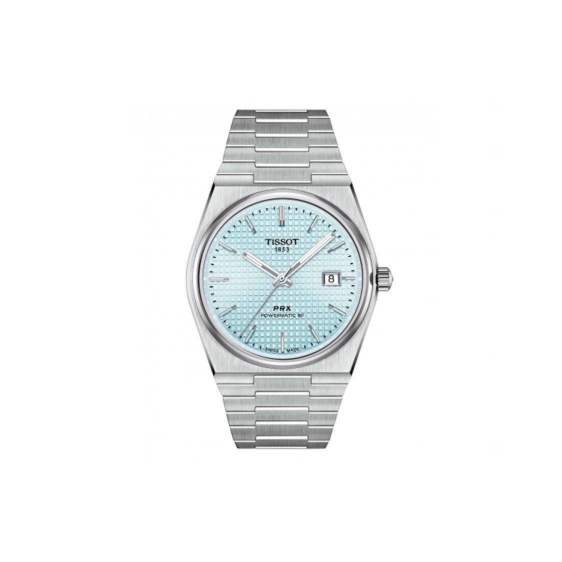 Tissot PRX Super Player Series Automatisk Mekanisk Urverk 100M Vattentålig Klocka 40Mm Blå Urtavla Rostfritt Stålarmband T137.407.11.351.00