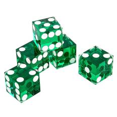 Højkvalitets Akryl Gennemsigtige Terninger Seks Sidede D6 19mm Casino Terningesæt Med 5
